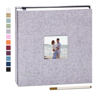 Selbstklebende 10x15 Fotoalbum Einkleben und zum Selbstgestalten Groß leinen ... - Bild 1 von 4