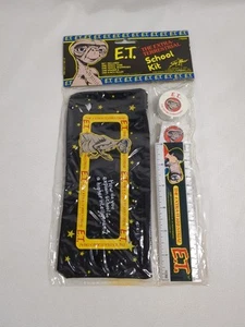 Vintage ET School Kit Eraser Ruler Pencil Pouch Sharpener Star Power 1982 - Picture 1 of 11