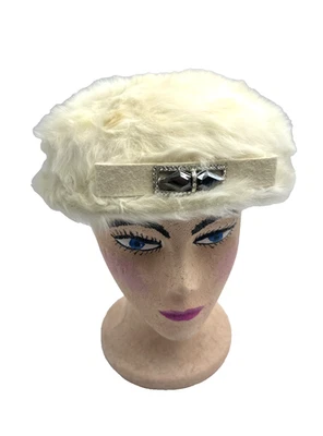 Christian Dior Chapeaux Paris Chicago Hat Domed Bubble Fur 1960s Designer - Image 1 of 4