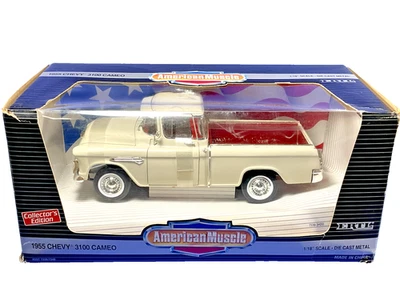 1994 Ertl, American Muscle, 1955 Ivory Chevy 3100 Cameo Pick-up Truck, 1:18, NIB - Image 1 of 4