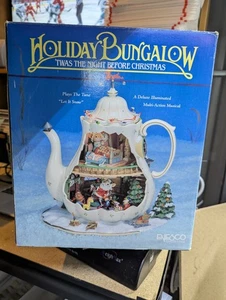 carillon vintage enesco Holiday Bungalow Delux illuminato nuovo scatola aperta raro - Foto 1 di 11