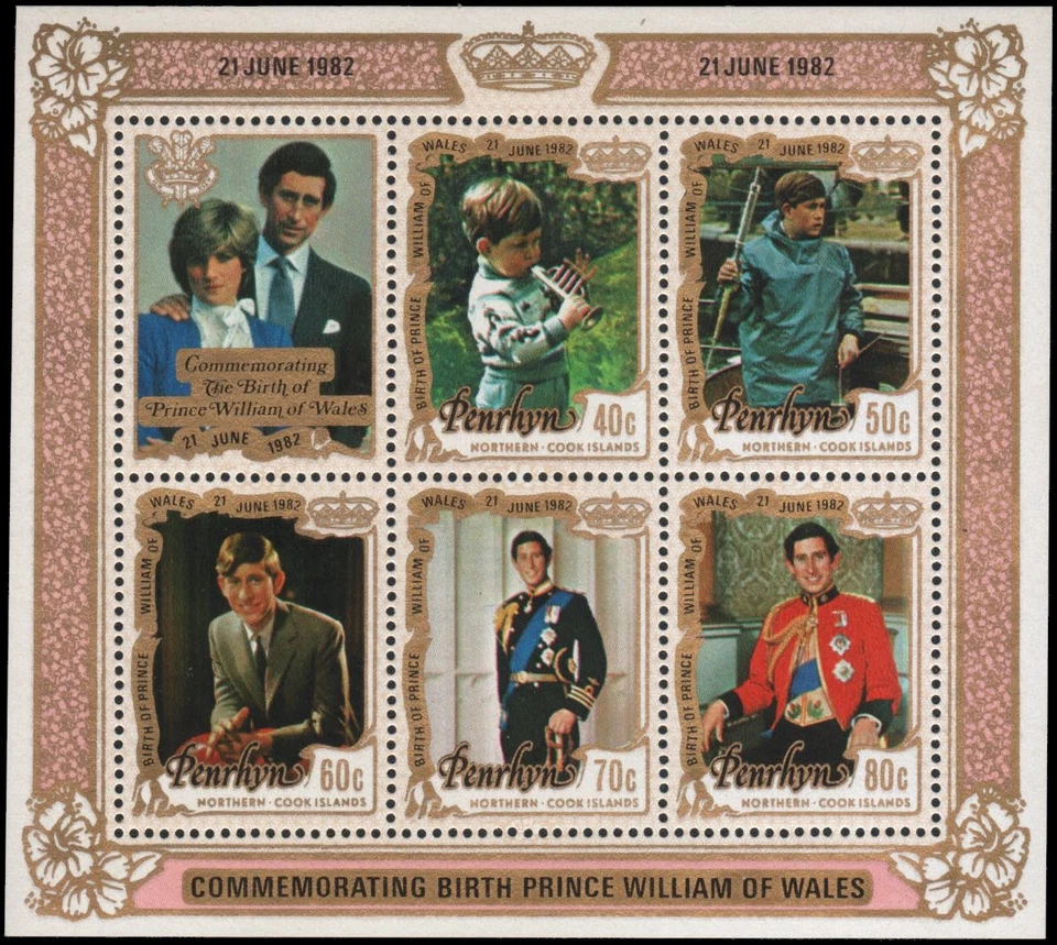 Hoja de recuerdo Penrhyn Island #199a MNH VF Foto 1 de 1