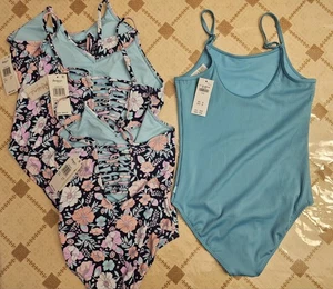 Lot Of 4 Girls Brand New Bathing Suits.  1 Abercrombie Size 11/12. 3 Same. - Picture 1 of 6