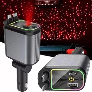 Gestion des câbles sans effort avec chargeur de voiture rétractable à charge - Photo 1 sur 24