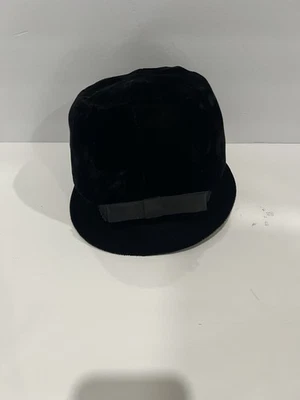 Sombrero de montar ecuestre de terciopelo negro vintage Foto 1 de 4