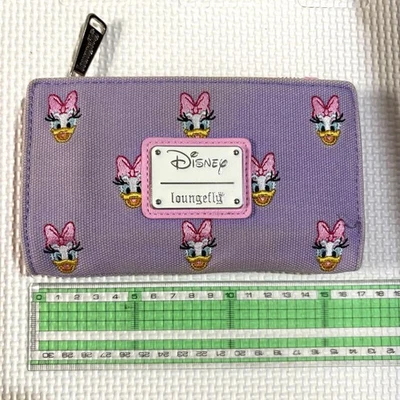 Disney Loungefly Daisy Duck Embroidered Purple Canvas Wallet - Image 1 of 4