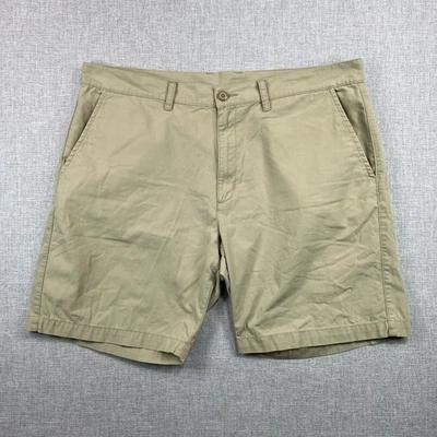 Pantalones Cortos Chinos Patagonia Algodón Orgánico Caqui Para Hombre Talla 36 Frente Plano Travel Gorp Foto 1 de 4