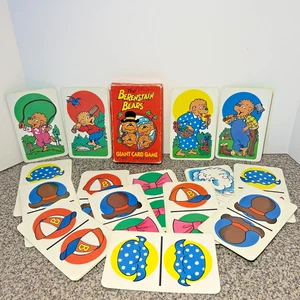 Vintage 1991 Berenstain Bears Giant Card Game Red Box Hats Family Berenstein - Picture 1 of 12