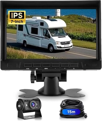 Caméra de recul écran IPS 7", 1024 x 600, IP69  AHD, cable 15m, Vechel A3473 - Photo 1/4