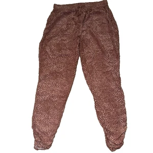Thread + Supply Jogger Pants Women’s Medium Mauve Pink Leopard Print Rayon - Picture 1 of 7