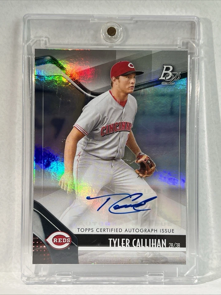 2021 Bowman Platinum - TYLER CALLIHAN Autograph Auto Cincinnati Reds #TOP-31 - Image 1 of 2