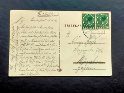Amersfoort, Netherlands to Munchen, Germany 1925. Poscard Koppelpoort tc1135 - Image 1 of 3