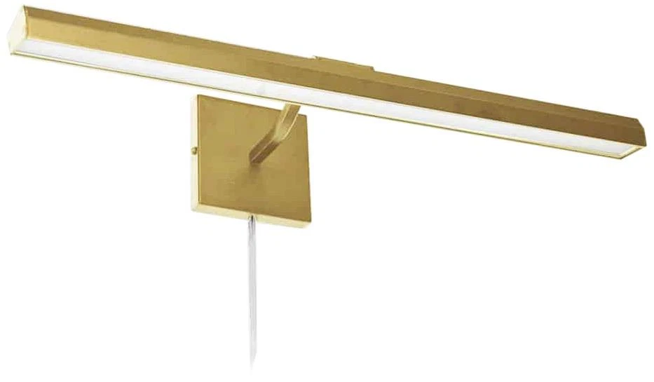 Luz LED enchufable de latón envejecido ancho Dainolite Blix 24" Foto 1 de 1