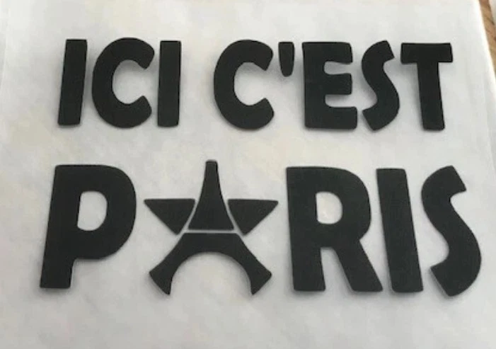 PSG ICI C'EST PARIS patch flocage Couleur Noir champions d'Europe 2025 - Photo 1/1