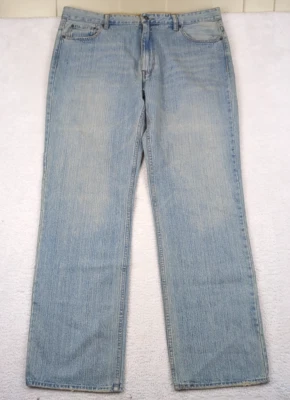 Pantalones de mezclilla de skater Plugg de ajuste regular pierna recta lavado claro para hombre 38x34 Foto 1 de 4