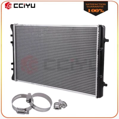 Radiator with 4 Hose Clamps Fits 2000-2006 Audi TT Quattro 2006 Volkswagen GTI Foto 1 de 4