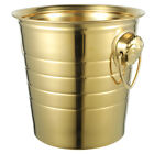 Tiger Head Ice Bucket 3L Stainless Steel Party Beverage Tub Golden Size-NJ
