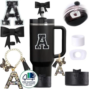 Juego de 6 accesorios para tazas negras, con lazo para popote de 30 y 40 oz - Bild 1 von 6
