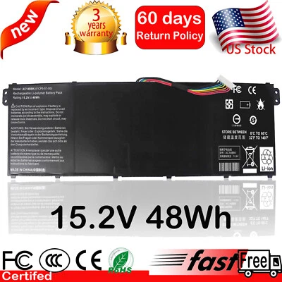 Batería AC14B18K para Acer AC14B3K AC14B8K AP14B8K 15.2V no 11.4V 48Wh  Foto 1 de 4