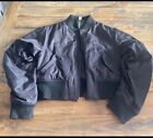 Ladies Black Top shop bomber jacket, size 10