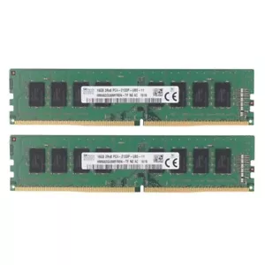 Hynix 32GB 2X16GB DDR4 2133MHz PC4-17000 2RX8 UDIMM Memory Ram HMA82GU6MFR8N-TF - Picture 1 of 5
