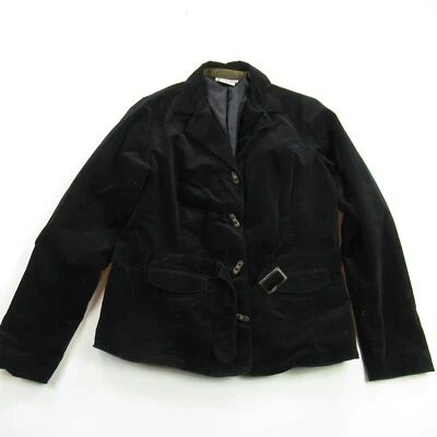 Columbia Jacket Womens Medium Button Front Long Sleeve Blazer Black - Image 1 of 4