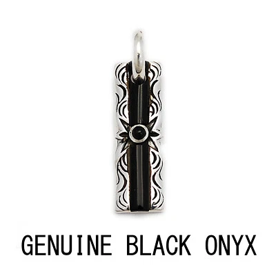 КУЛОН ЧЕРНЫЙ ОНИКС АРАБЕСК СЕРЕБРО 925 ПРОБЫ ГОТИЧЕСКИЙ БАЙКЕР РОКАБИЛЛИ se-015 - Изображение 1 из 3