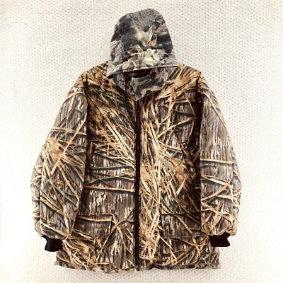 Chaqueta de Caza Field & Stream Para Hombre Grande Camuflada Forrada con Cremallera Peso Pesado Reversible Foto 1 de 4
