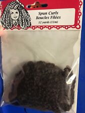 Fibre-Craft Brown Spun Curls Hair for Dolls or Other Crafts 12yards (11m)