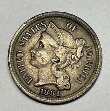 1881 Three Cent Nickel 3c~ Nice looking coin