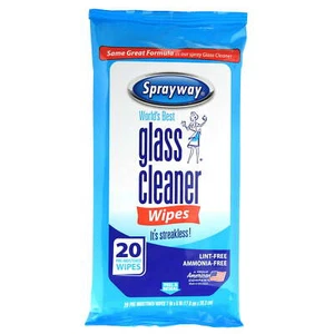 SPRAYWAY World's Best GLASS CLEANER Windshield Windows Pre-Moistened Wipes - Picture 1 of 4