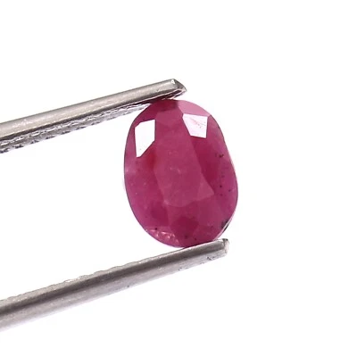 1.50 CT Johnson Mines Heated Natural CERTIFIED Ruby Oval Loose Gemstone Cut - Image 1 of 4