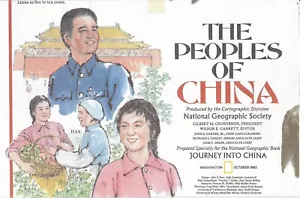Mapa Pueblos de China 1982 National Geographic Vintage - Imagen 1 de 21