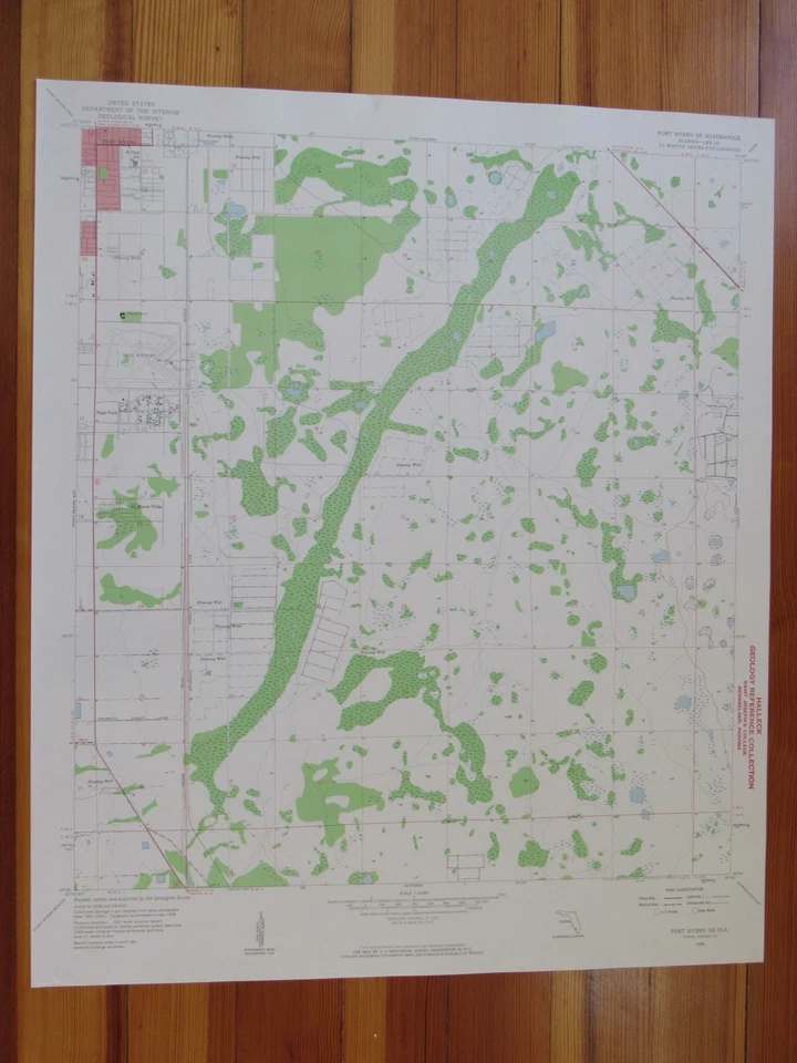Fort Myers SE Florida 1959 Original Vintage USGS Topo Map - Image 1 of 1