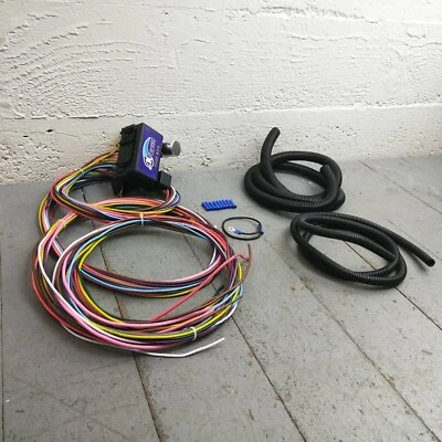 Kit de arnés de cableado universal 12v 18 Circuito 12 Fusibles Chevrolet 1936 Buick 1964  Foto 1 de 4