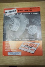Wichita Clutch Co Brochure ~ Asbestos Catalog ~ Punch Presses Machinery