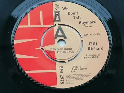 CLIFF RICHARD  1978  DEMO RECORD  NOT FOR SALE   WE DONT TALK ANYMORE - Image 1 of 4