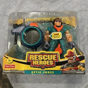 Vintage Rescue Heroes Optic Force Team Rock Miner Fisher Price Mattel Matt Medic - Picture 1 of 2