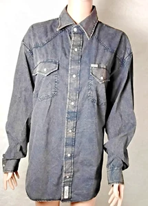 Rafter C Cowboy Collection Pearl Snap Langarmshirt braun Large - Bild 1 von 8