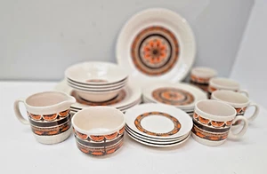 22 Teile für 4 Tango Design englischer Eisenstein orange MCM 70er Jahre seltenes Geschirr - Bild 1 von 12