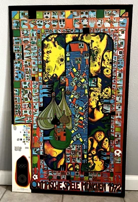 MUNICH OLYMPIC 1972 Games Reproducción Original Copy Póster Hundertwasser Juegos Foto 1 de 4