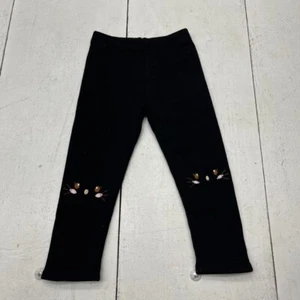 Black Cat Embroidered Full-Length Leggings Girls Size XXXS NEW - Picture 1 of 5