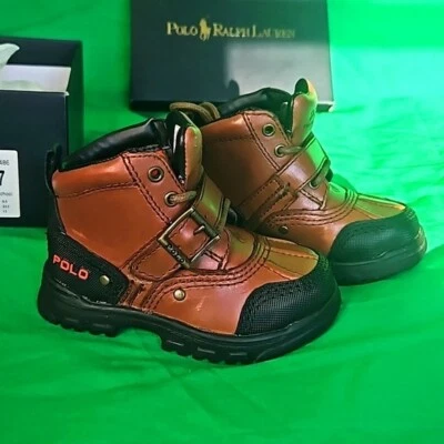Polo Ralph Lauran leather buckle  kids boots - Image 1 of 4