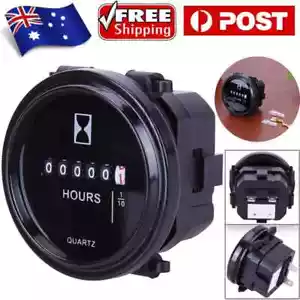 12v 24v 36v Hour Meter for Marine Boat Engine 2" Round Waterproof Gauge NEW AU - Picture 1 of 5