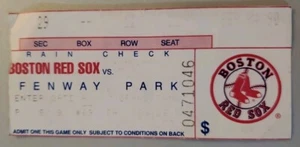 Boston Red Sox Oakland Leichtathletik Baseball Ticket 9/4 1990 Rickey Henderson Boggs - Bild 1 von 2
