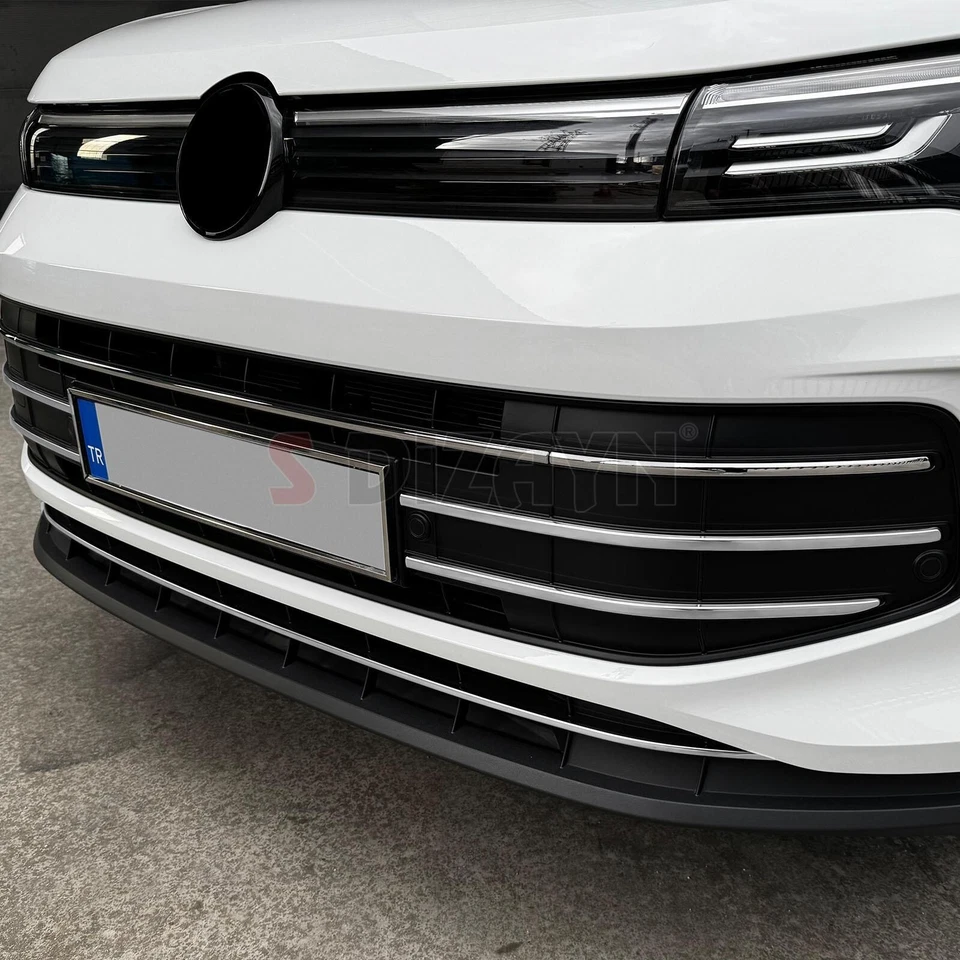 Chrome radiator grille trims for VW Tiguan 3 stainless steel 7 pieces from 2024 front grill - Image 1 of 4