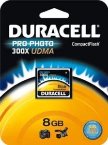 Duracell 8GB 300x Speed ProPhoto CompactFlash Memory Card (DU-CF30-8192-C) - Picture 1 of 3