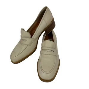 Nine West Womens 8.5M Kimmy Loafers Tan Casual Almond Toe Brazil Leather - Picture 1 of 13