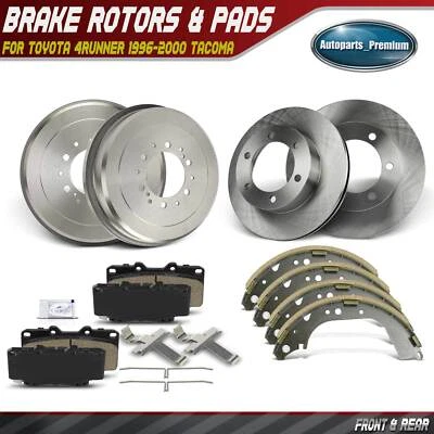 Front Disc Brake Rotors Pads & Rear Brake Drums Shoes for Toyota 4Runner 296.8mm - Image 1 of 4