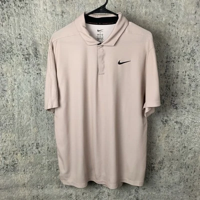Camisa polo de golf Nike Tiger Woods Collection grande rosa a presión manga corta para hombre Foto 1 de 4